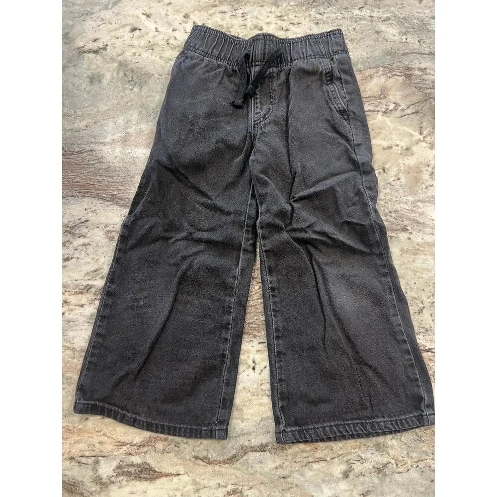 Old Navy Girls Black High Rise Baggy Denim Jeans Size XS